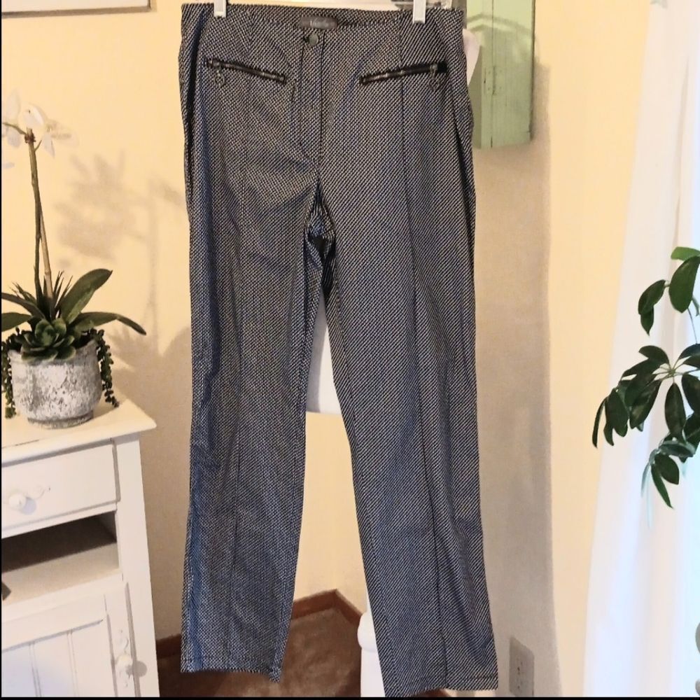 Vanilia Dotted Vera Cotton Blend Pants. Classic.
